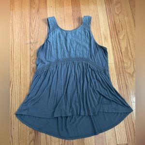 XL Pink Rose Vintage tank top with detailing